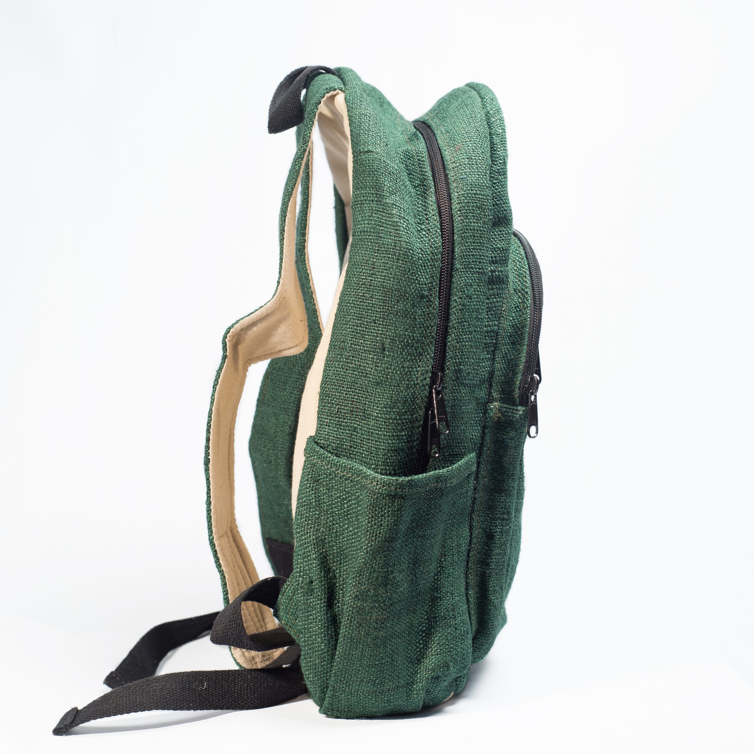 Prana Hemp Backpack Mushroom Print Hemp Mini Backpack - Nepalese Handmade Bag  main image 2